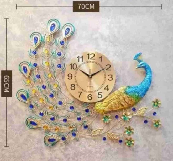 Peacock Splendor - Decorative Wall Clock