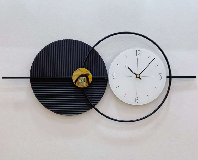 Eclipse Clock - Modern Geometric Wall Clock