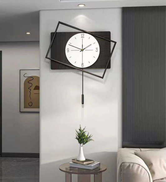 Tilted Time - Modern Abstract Wall Clock