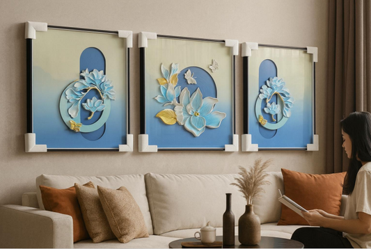 Blooming Elegance – 3 Piece Luxury Wall Decor Set