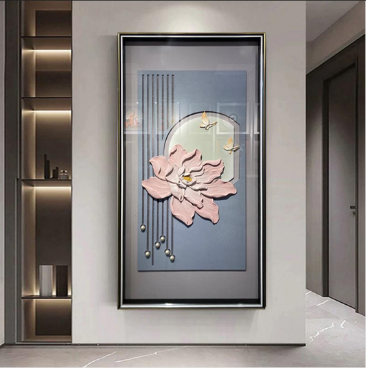 Blossom Serenity – 3D Vertical Wall Art