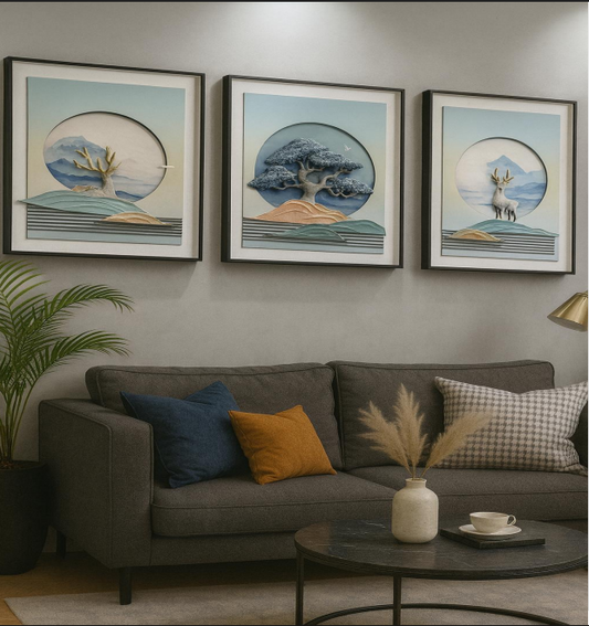 Tranquil Horizon – 3 Piece Wall Art Set