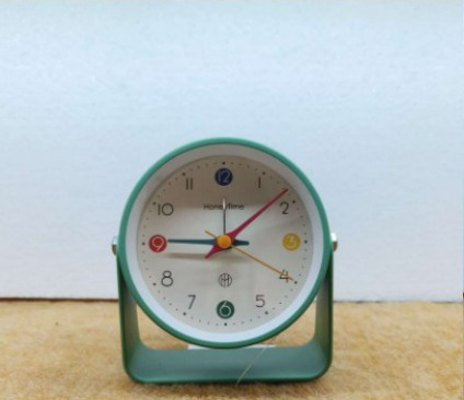 Nordic Minimalist Swivel Alarm Clock – Modern Pastel Collection