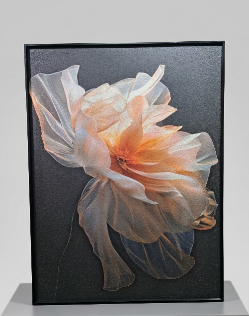 Ethereal Bloom Sandstone Texture Art – Premium Framed Floral Wall Decor