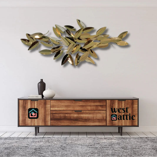 Golden Leaf Wall Art - A Nature-Inspired Masterpiece