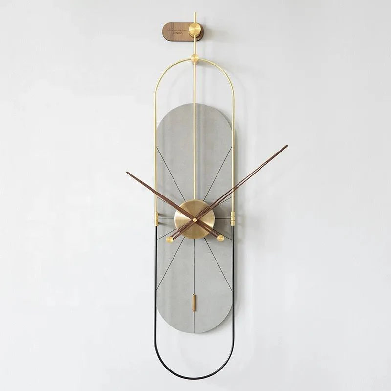 Copper Art Capsule Wall Clock: A Blend of Elegance and Functionality 36 x 8 Inch