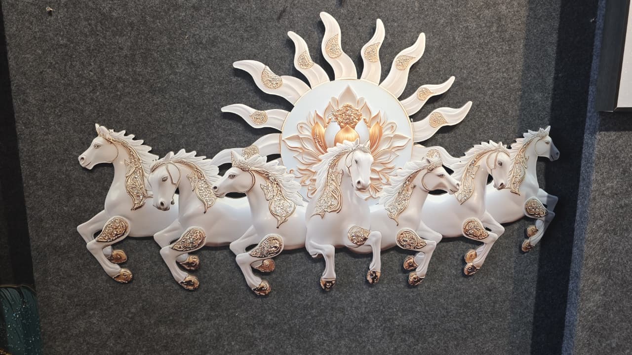 7 Horses Wall Art without LED