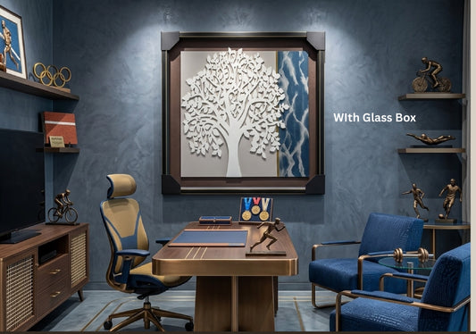 Tree of Life 3D Shadow Box Wall Art - 32"x32" 3D shadow box wall art by Artiksha