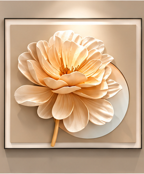Butterfly and blossom 3D relief framed wall art, set of three panels - centre blossom panel