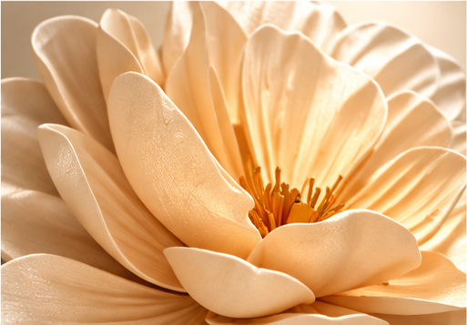 Butterfly and blossom 3D relief framed wall art, set of three panels - close-up of the layered blossom petals