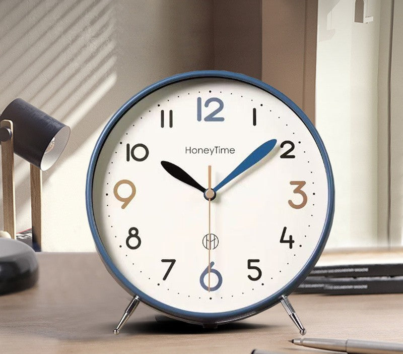 Nordic Minimalist Tabletop Alarm Clock – Serene Pastel Series