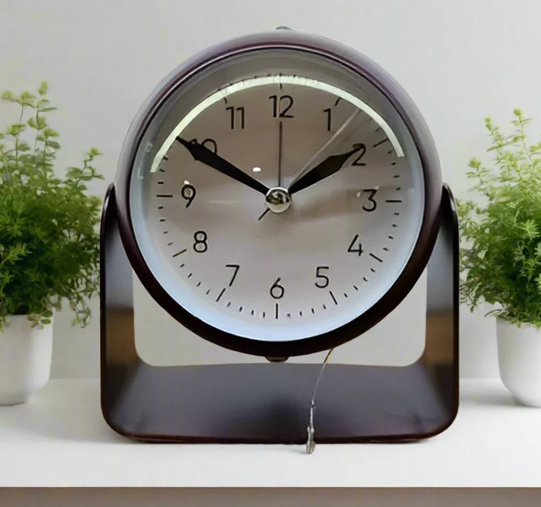 Executive Swivel Table Clock – Matte Metallic Collection