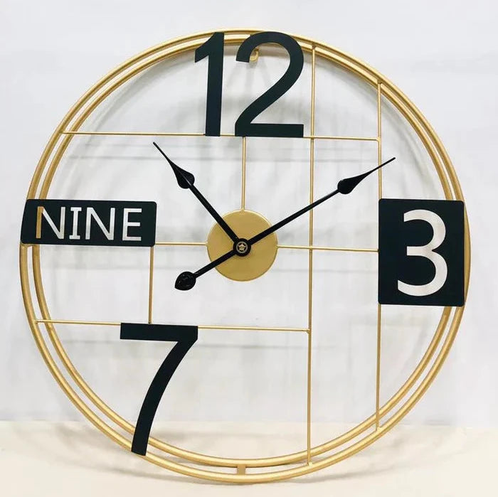 Unique Imported Metal Wall Clock for Modern Decor  24 Inch