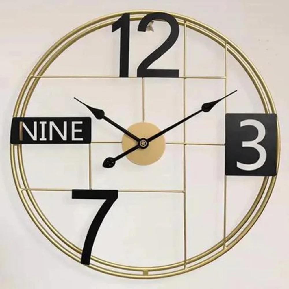 Unique Imported Metal Wall Clock for Modern Decor  24 Inch