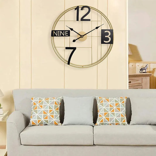 Unique Imported Metal Wall Clock for Modern Decor  24 Inch