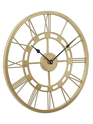 Classic Roman Numeral Wall Clock with Minimalist Elegance  24 Inch