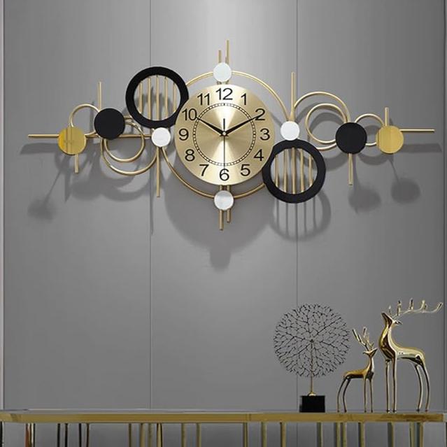 Modern Wall Clock with Artistic Nature-Inspired Design 36 x 17