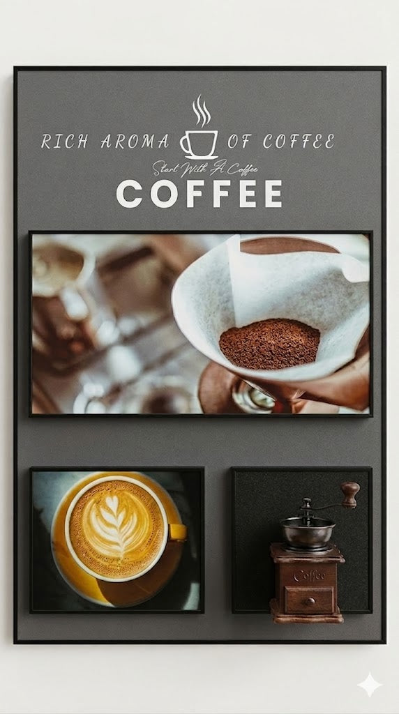 Rich Aroma Coffee Experience 3D Shadow Box – Artisan Cafe Collector’s Frame - Artiksha home decor wall art