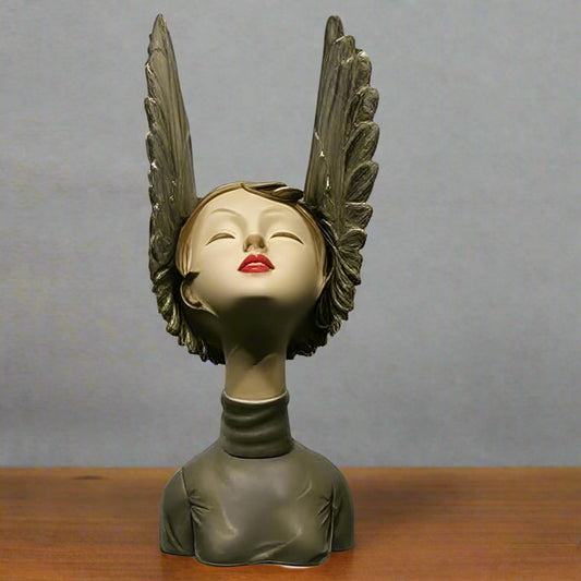Angel Girl Bust with Wings – Ethereal Serenity