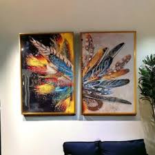 Feather Crystal Wall Panting – A Mesmerizing Blend of Art and Elegance