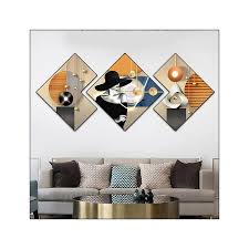 Stunning Gold Hexagonal Motif Crystal Wall Decor