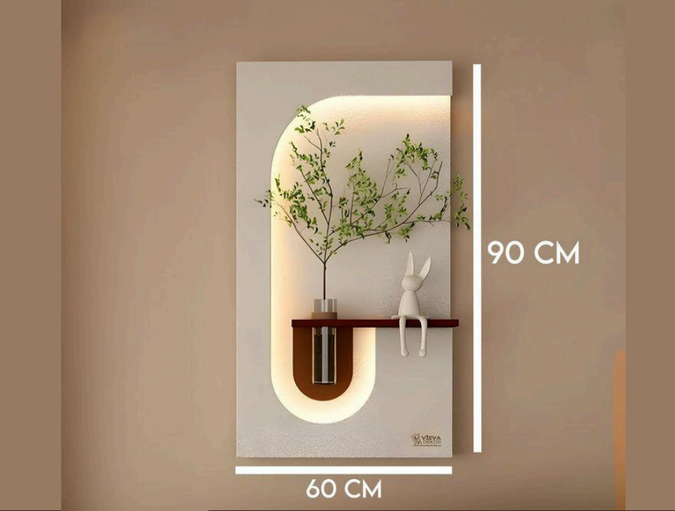 Serene Glow - Modern Illuminated Wall Art