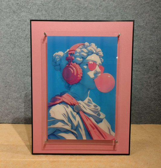 Bubblegum Beat: Modern Pop Art Framed Wall Art