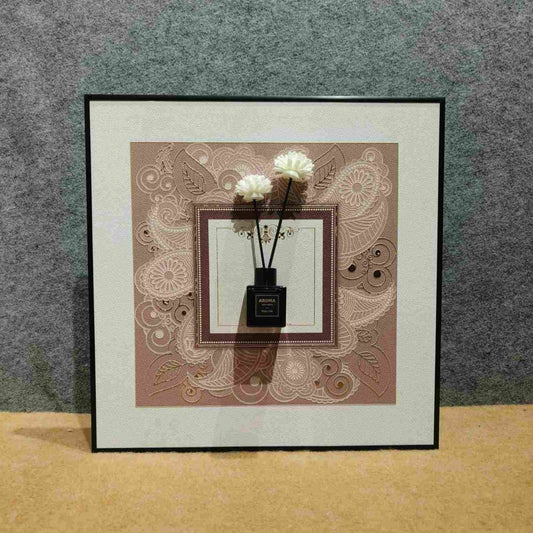 Scented Serenity: 3D Floral Reed Diffuser Wall Art