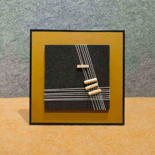 Linear Harmony: Textured Geometric Wall Art