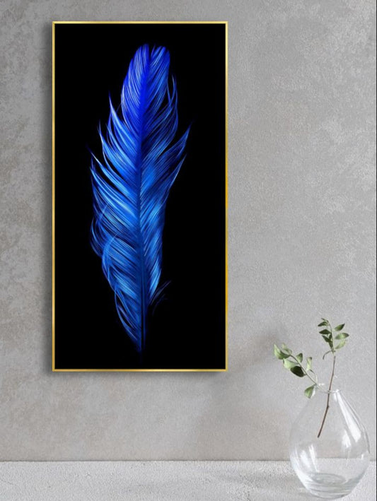 Mystic Plume - Contemporary Illuminated Feather Wall Art