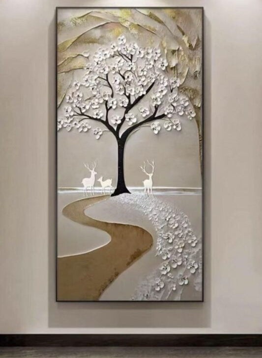 Enchanted Grove Path - 3D Textured Handcrafted Landscape Painting