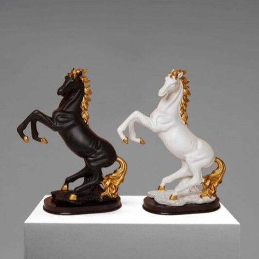 Graceful Rearing Horse Figurines - A Symbol of Strength and Freedom
