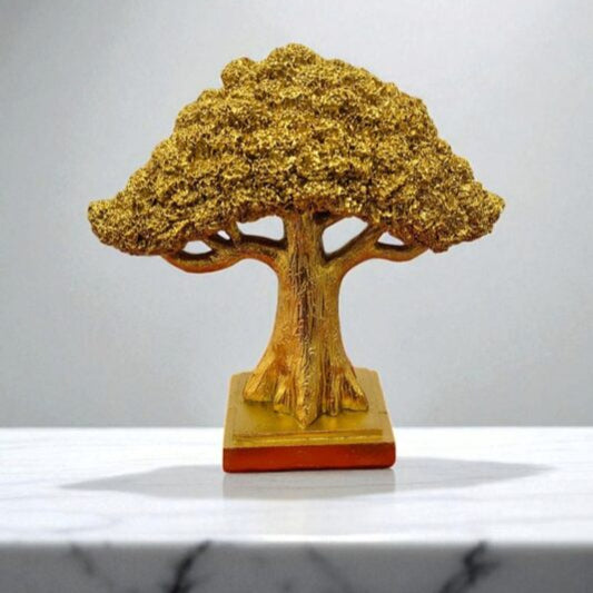 Golden Prosperity Tree: Decorative Accent