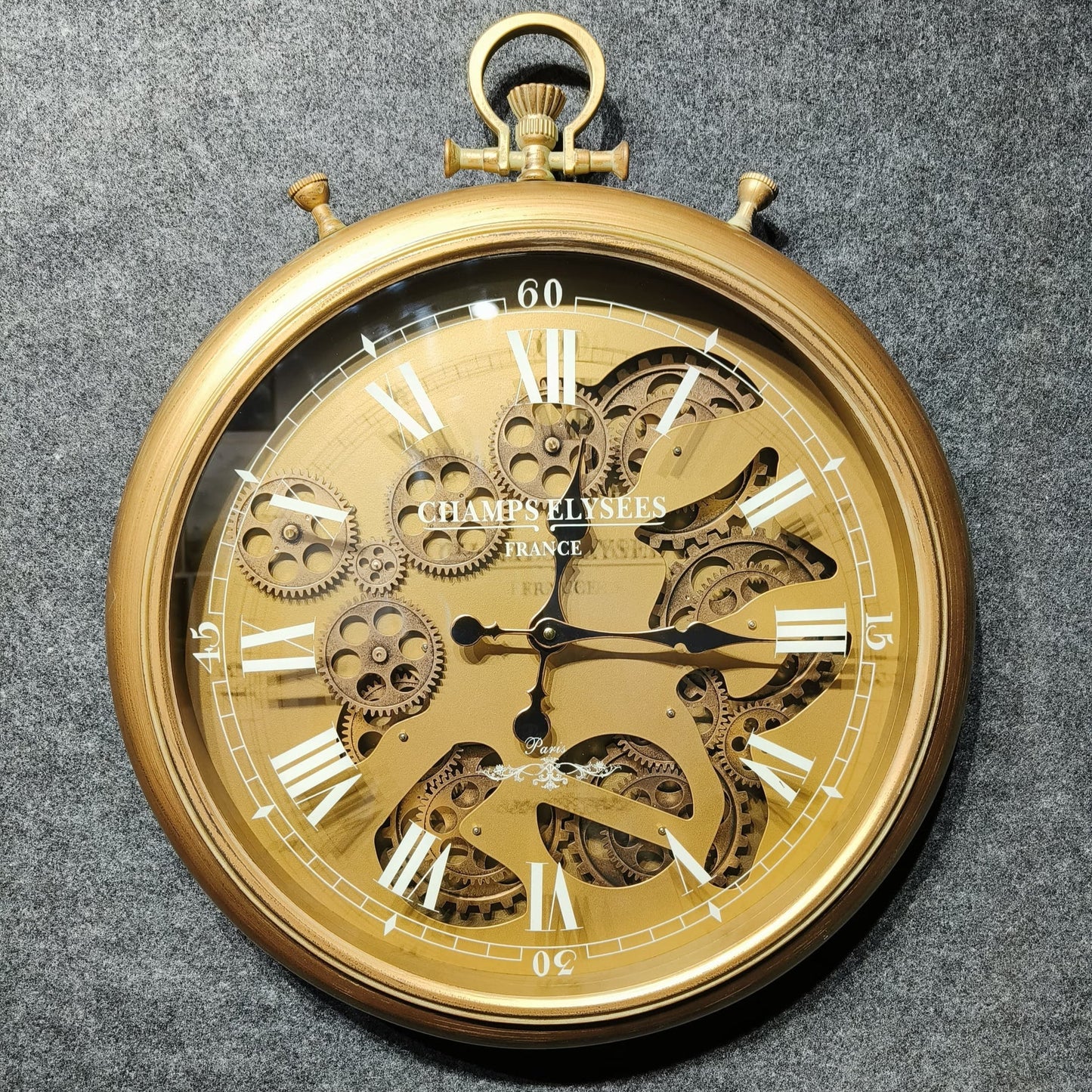 "Golden Pocket Watch" Grand Wall Clock