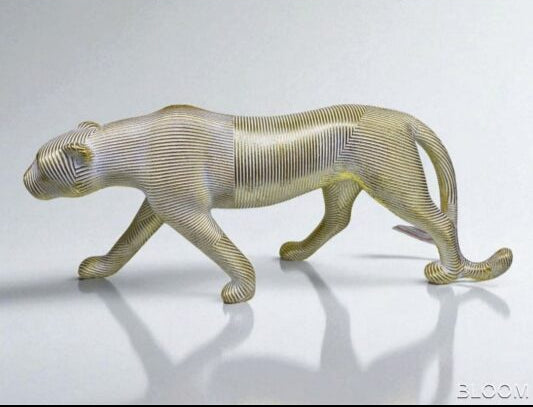 Serene Stalker: Modern Panther Sculpture