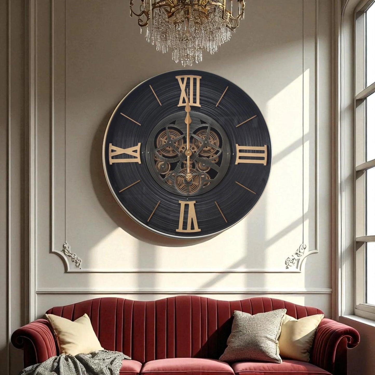 "Industrial Grandeur" Gear Wall Clock