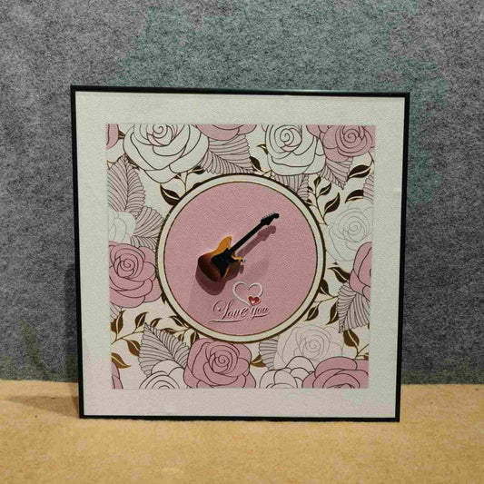 Musical Blooms: 3D Guitar &amp; Roses Wall Art