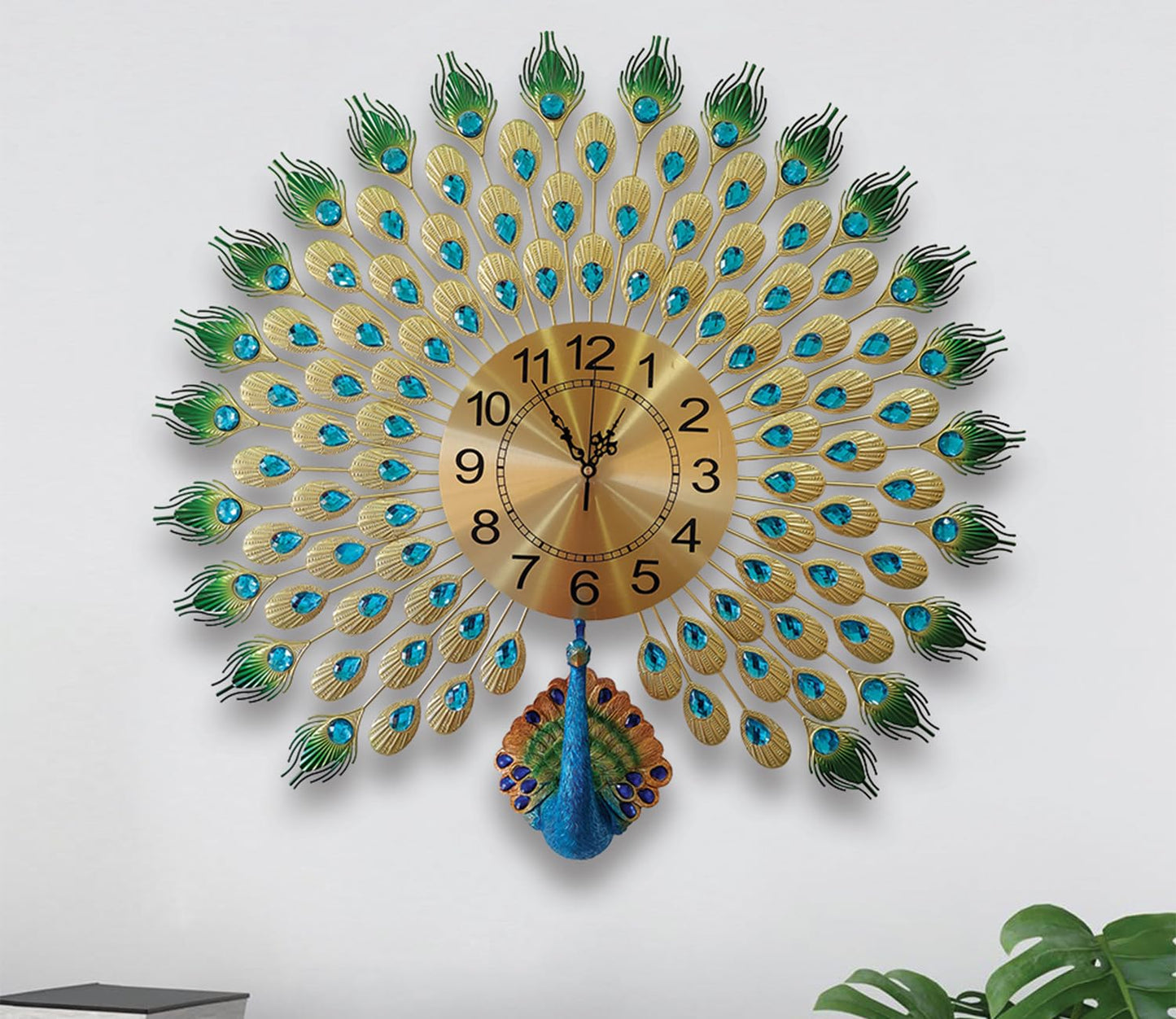 Premium Peacock Wall Clock – Elegant and Modern Statement Piece