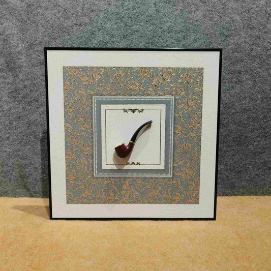 Classic Pipe: Embossed Gentleman's Accessory Wall Art