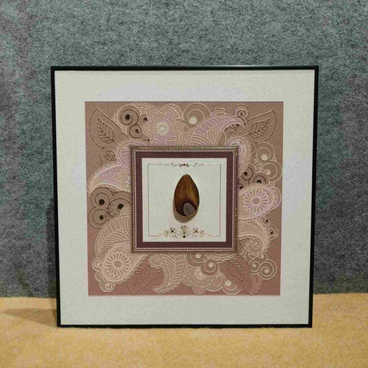 Organic Elegance: A Framed Natural Stone Art