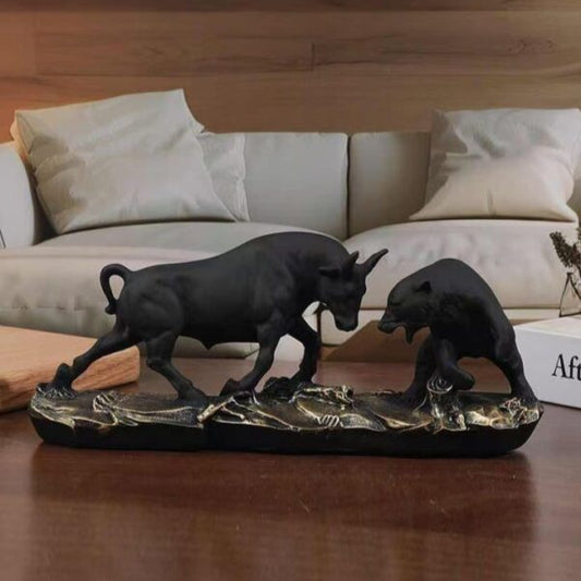 The Confrontation: Bull and Bear Sculpture