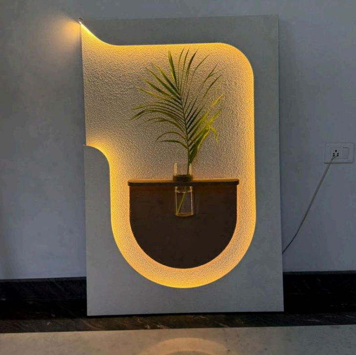 Organic Glow - Illuminated Modern Wall Art