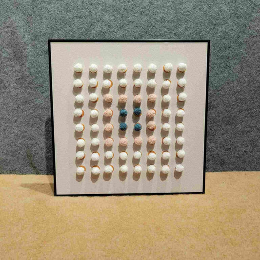 Textured Gradient: Dimensional Pom-Pom Wall Art