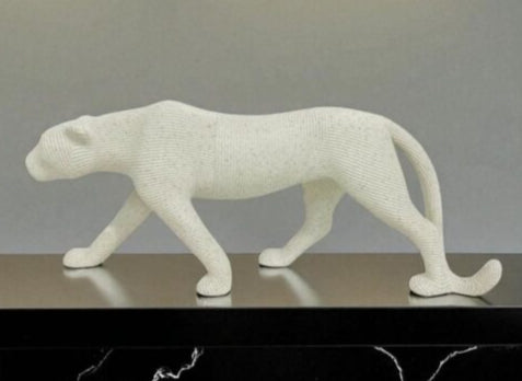 Serene Stalker: Modern Panther Sculpture
