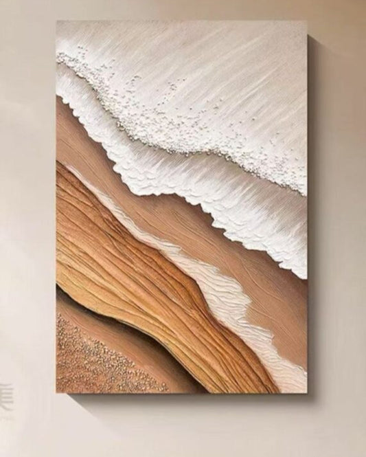 Coastal Serenity 3D Textured Handcrafted Landscape Painting