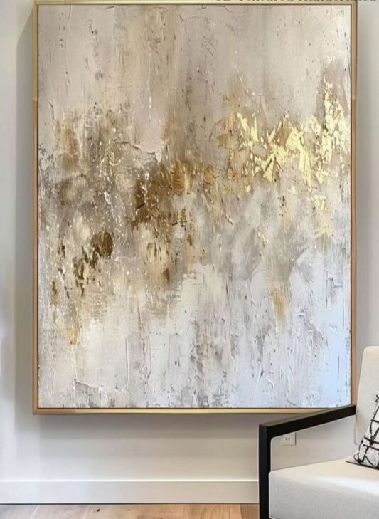 Golden Horizon 3D Textured Handcrafted Landscape Painting