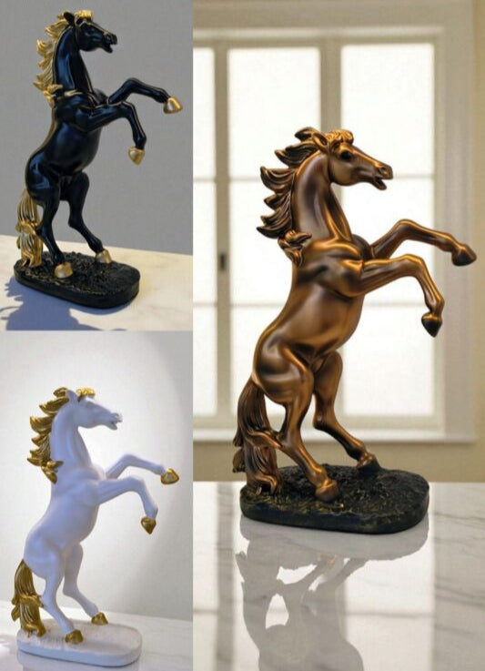 Majestic Rearing Horse Sculpture - Symbol of Power and Grace
