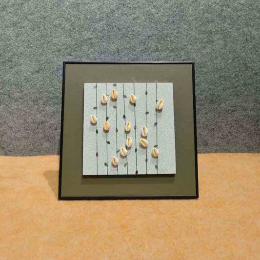 Coastal Cascade: A Textured Seashell Wall Art