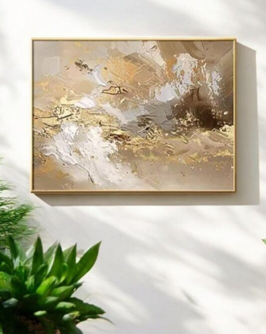 Golden Sands 3D Textured Handcrafted Landscape Painting