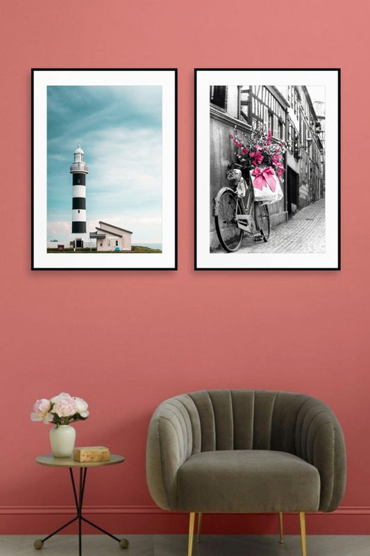 Coastal Charm Duo - Modern Wall Art Set